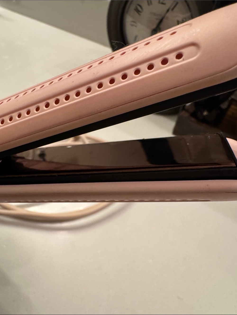L'ange Pink Ceramic Hair Straightening Brush - Picture 2 of 2